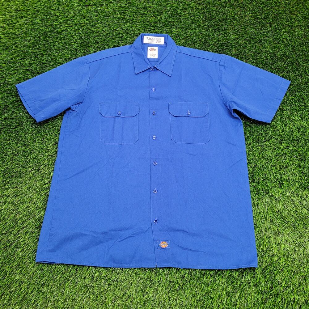 Vintage DICKIES Button Shirt Large 24x31 Baggy Y2K
